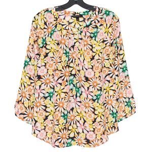 Banana Republic Womens Top Popover Boho Feminine Garden Party Retro Floral Small